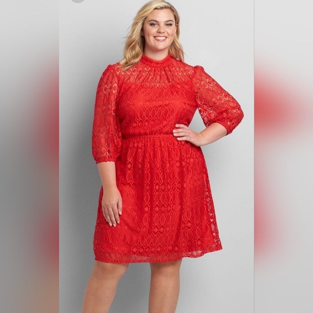 EUC Red Lace Dress